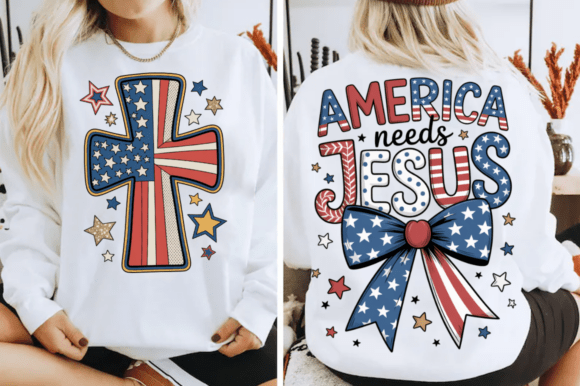 America Needs Jesus PNG for T-Shirt Designs