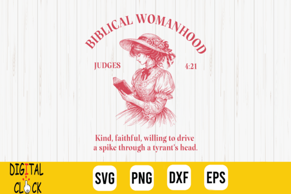 Biblical Womanhood Christian Faith SVG for T-Shirt Designs