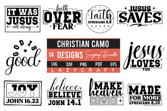 Christian Camo PNG Bundle: T-Shirt Designs