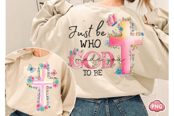 Christian Floral PNG, Front and Back for T-Shirt Designs