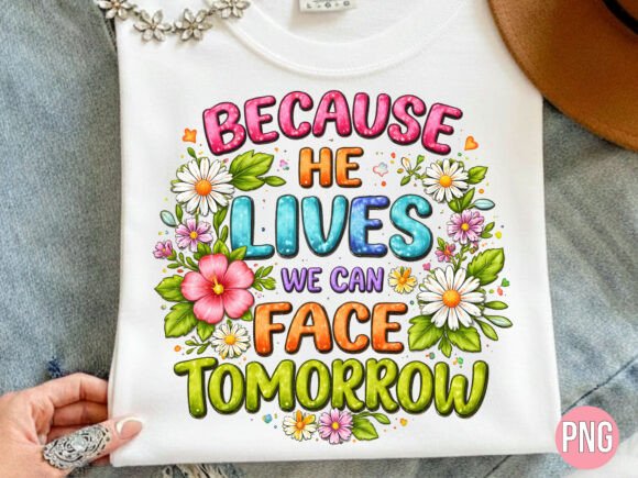 Christian He Lives We Can Tomorrow PNG for T-Shirt Designs