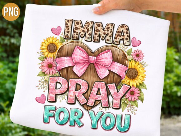 Christian Pray for You Pink Heart PNG — T-Shirt Designs