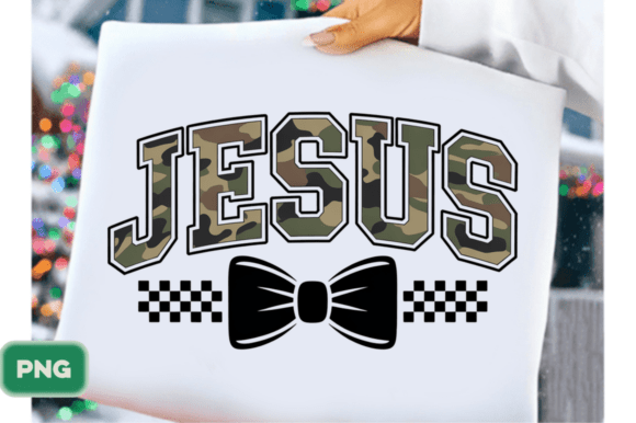 Hunting Camo Jesus PNG for T-Shirt Designs
