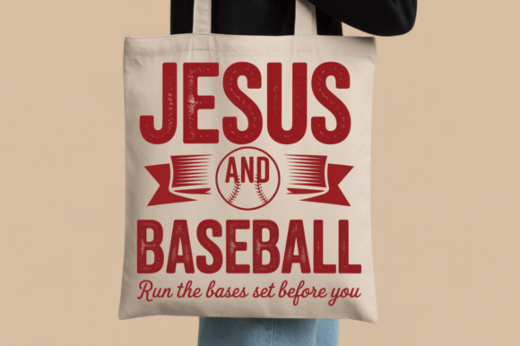 Jesus and Baseball PNG Trendy Christian T-Shirt Designs