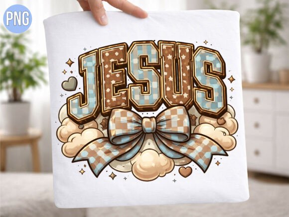 Jesus Christian Faith Religious Bow PNG for T-Shirt Designs