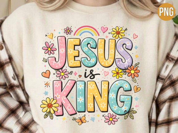Jesus Is King Retro T-Shirt Designs