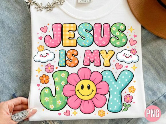 Jesus Is My Joy Smiley Flower PNG