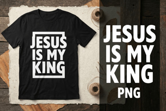Jesus is My King Christian Typography for T-Shirt Designs