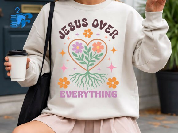 Jesus Over Everything Christian SVG for T-Shirt Designs