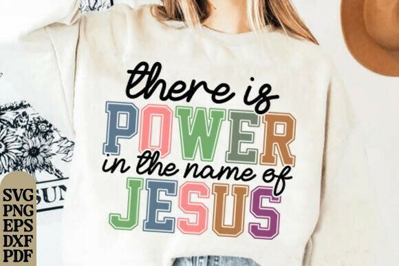 Power in Jesus Coquette Png for T-Shirt Designs