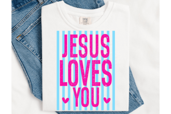 Retro Jesus Loves You SVG for T-Shirt Designs