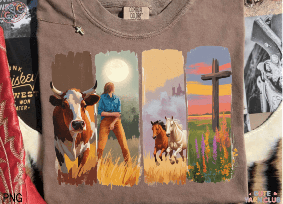 Western Christian Cowgirl PNG Howdy Girl T-Shirt Designs